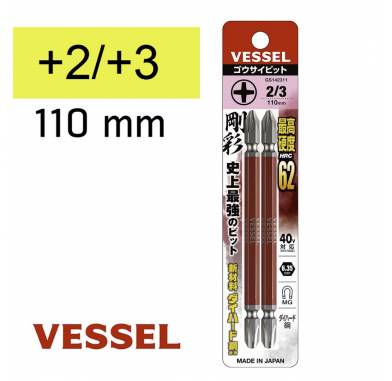 VESSEL Double End Combi GO-SAI Magnetic Power Screw Bit Driver